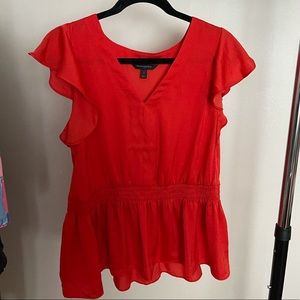 BANANA REPUBLIC short sleeve ruffle sleeve top - S